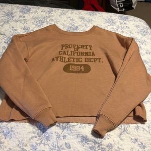 Large cropped crew neck
